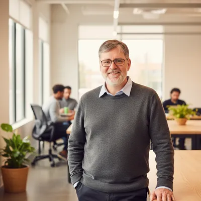 William Alexander in a co-working space